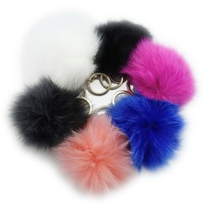 COPY - Fox Fur Pom Pom Key Chains